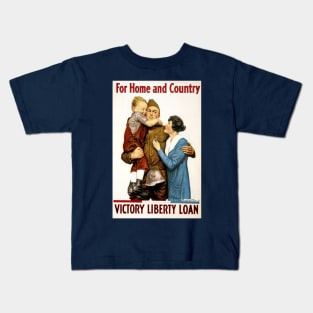 For Home and Country, Soldier with Family Kids T-Shirt